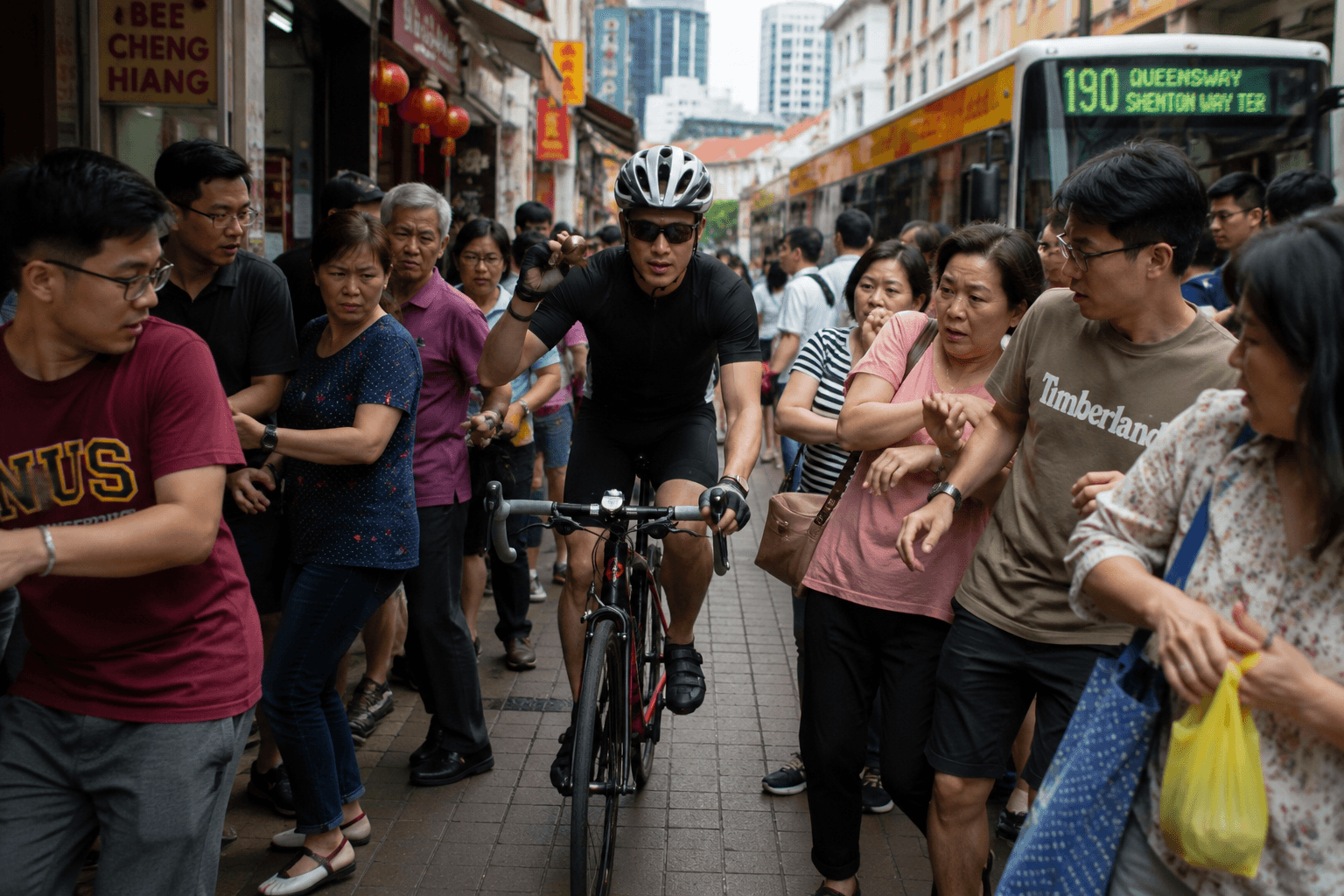 Cyclist Rings Bell, Expects Crowd To Part Like Red Sea